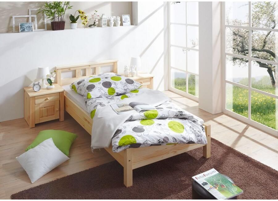 Ticaa Futonbed Merci Eenpersoonsbed van massief pijnhout incl. lattenbodem - Foto 3