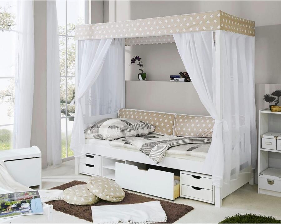 Ticaa Hemelbed Lino Hemelbed incl. schuiflade en lattenbodem - Foto 3