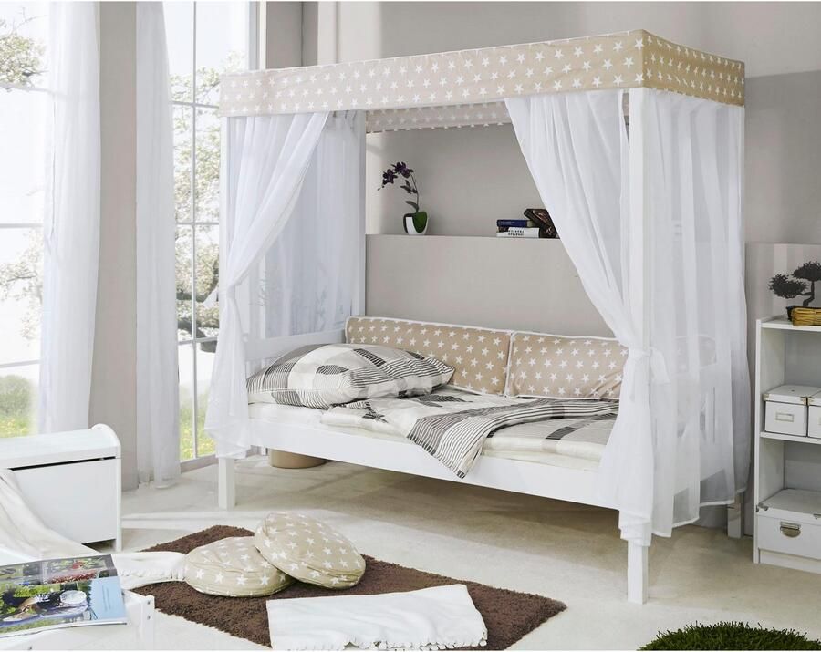 Ticaa Hemelbed Lino in diverse breedten grenen - Foto 3