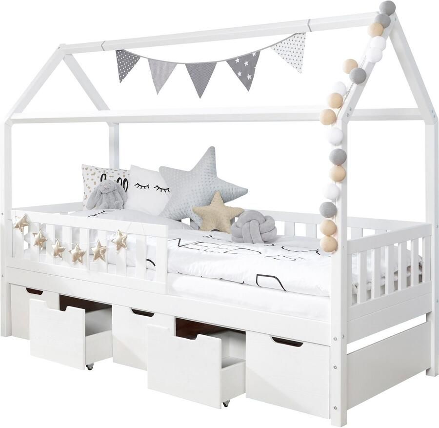 Ticaa Huisbed Droomhuis Huisbed incl. lade en rolrooster - Foto 2