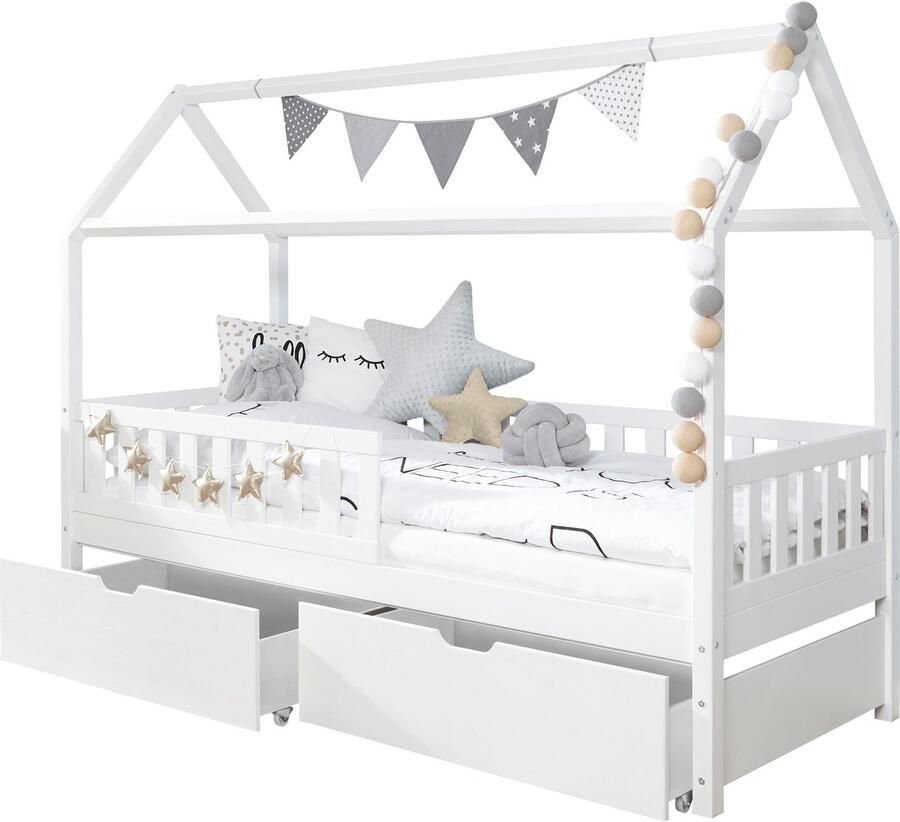 Ticaa Huisbed Droomhuis Huisbed incl. lade rolrooster en matras - Foto 2