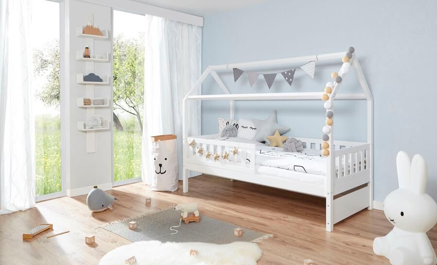 Ticaa Huisbed Droomhuis Huisbed van grenen massief hout incl. rolrooster - Foto 10