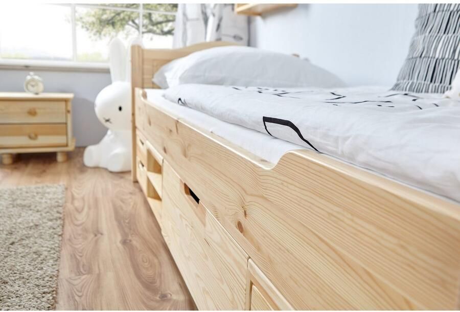 Ticaa Kinderbed Leni Eenpersoonsbed incl. extra bed en lattenbodem