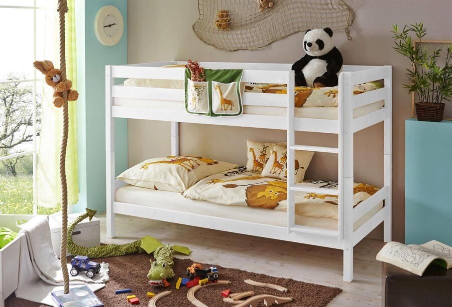 Ticaa Stapelbed Marcel met rolbodem grenen