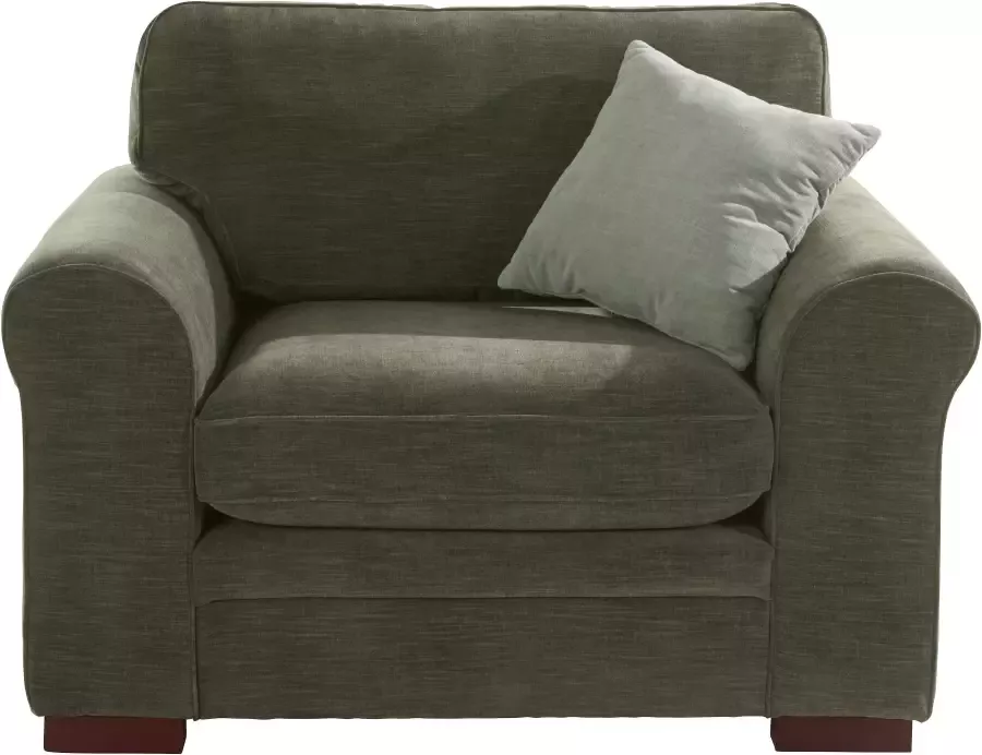 Timbers Fauteuil Broughton zachte bekleding passend bij de serie "broughton" in 3 soorten bekleding incl 1 sierkussen