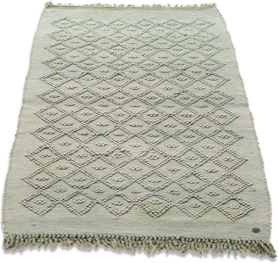 TOM TAILOR HOME Badmat Vintage wash Badmat uni kleuren ruitpatroon met franjes 100% katoen (1 stuk) - Foto 8