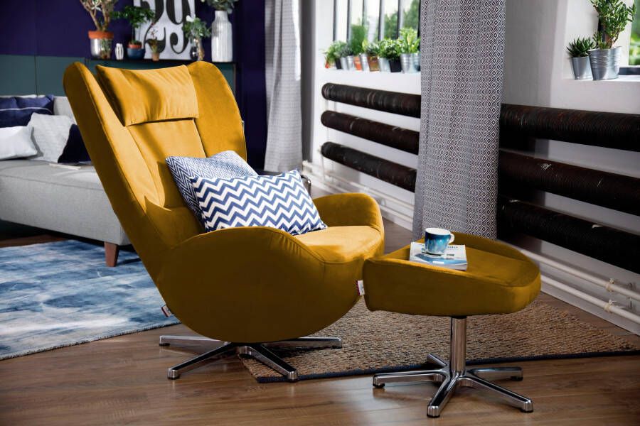 TOM TAILOR HOME Loungestoel TOM pure met metaal-draaivoet in chroom - Foto 2