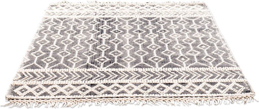 TOM TAILOR HOME Vloerkleed Coloured Macrame Handgeweven vloerkleed zuivere wol met de hand geweven met franje Scandi design - Foto 10