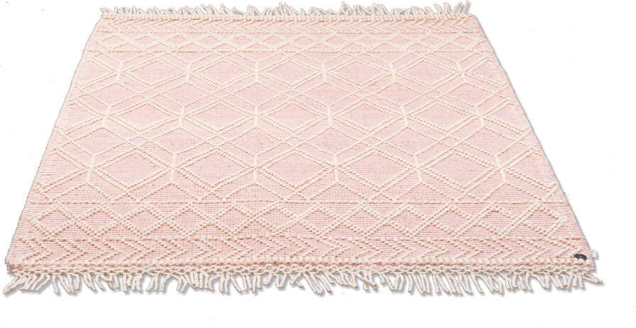 TOM TAILOR HOME Vloerkleed Coloured Macrame Handgeweven vloerkleed zuivere wol met de hand geweven met franje Scandi design - Foto 9