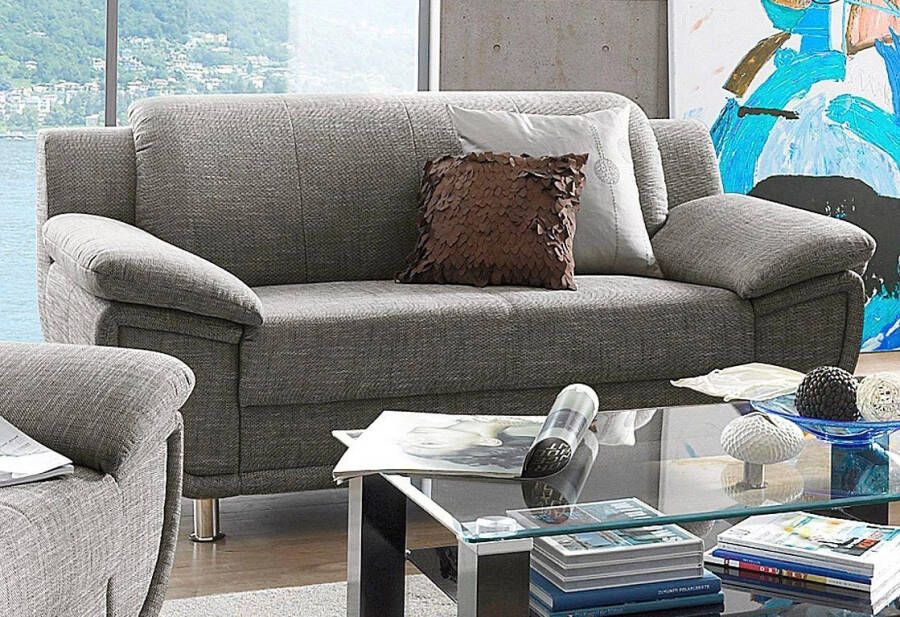 TRENDMANUFAKTUR 2-zitsbank Rondo breedte 178 cm brede armleuningen chromen poten Bank optioneel met bonellvering en in verschillende bekledingen bestelbaar - Foto 4