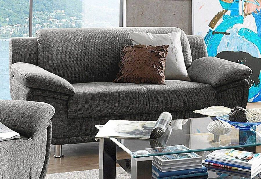 TRENDMANUFAKTUR 2-zitsbank Rondo breedte 178 cm brede armleuningen chromen poten Bank optioneel met bonellvering en in verschillende bekledingen bestelbaar - Foto 3