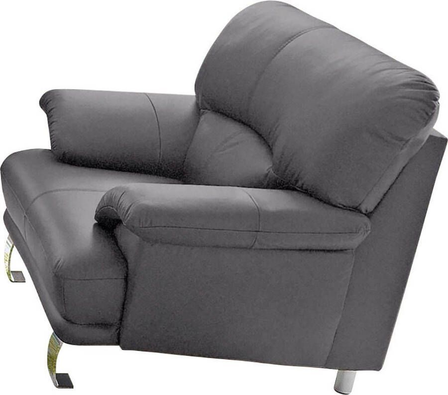 TRENDMANUFAKTUR Fauteuil Cecilia loungestoel in Italiaans design hoog zitcomfort comfortabele armleuningen en rugverwerking aantrekkelijke metalen voet (set) - Foto 3