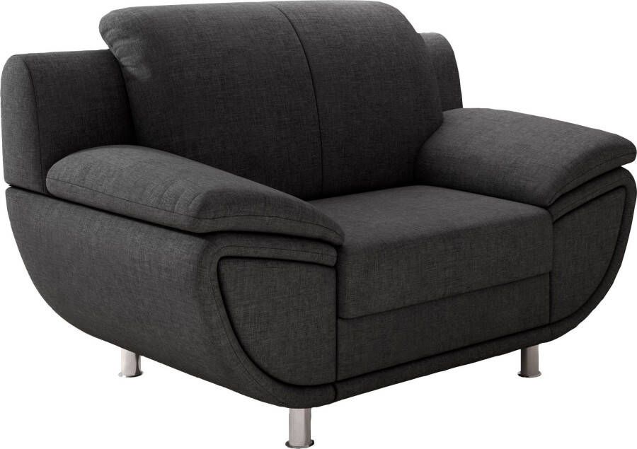 TRENDMANUFAKTUR Fauteuil Rondo II loungestoel tijdloos en comfortabel naar keuze met comfortabele binnenvering met extra brede armleuningen - Foto 5