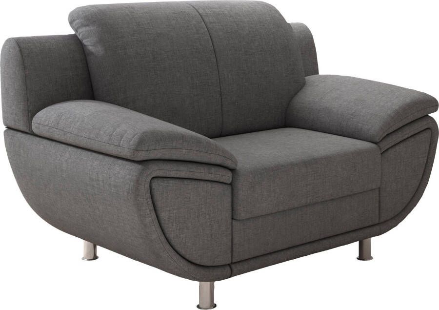 TRENDMANUFAKTUR Fauteuil Rondo II loungestoel tijdloos en comfortabel naar keuze met comfortabele binnenvering met extra brede armleuningen - Foto 5