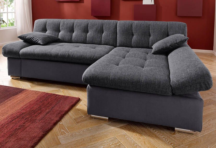 TRENDMANUFAKTUR Hoekbank Reggae modern en comfortabel actuele materiaalcombinatie L-vorm - Foto 4