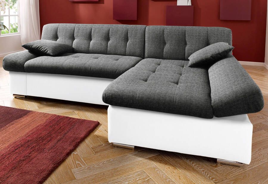 TRENDMANUFAKTUR Hoekbank Reggae modern en comfortabel actuele materiaalcombinatie L-vorm - Foto 4