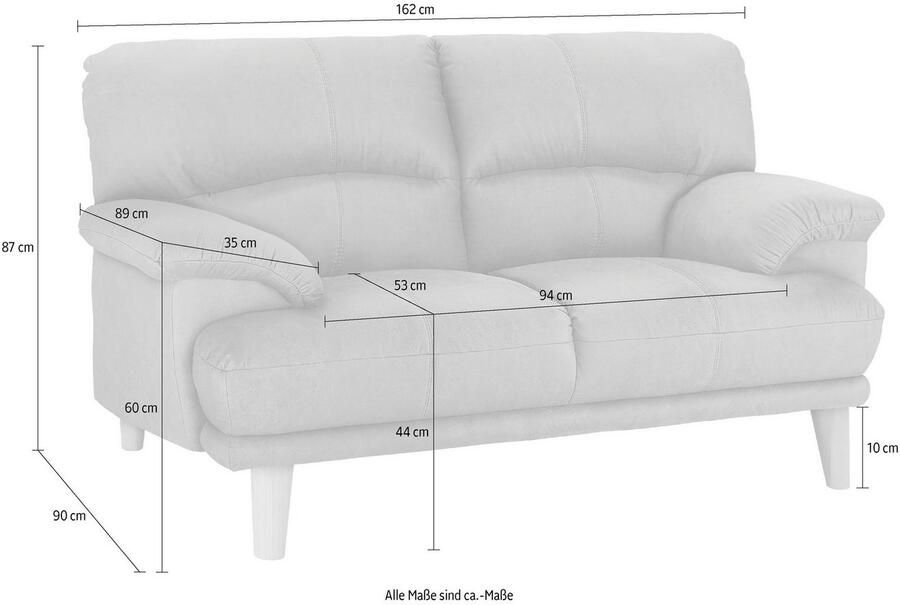 TRENDMANUFAKTUR 2-zitsbank Cecilia Italiaans design geweldige details hoog zitcomfort en extra comfortabele armleuningen - Foto 2