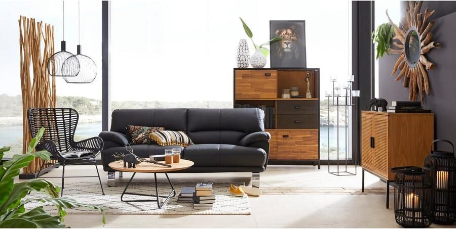 TRENDMANUFAKTUR 3-zitsbank Cecilia in Italiaans design comfortabel