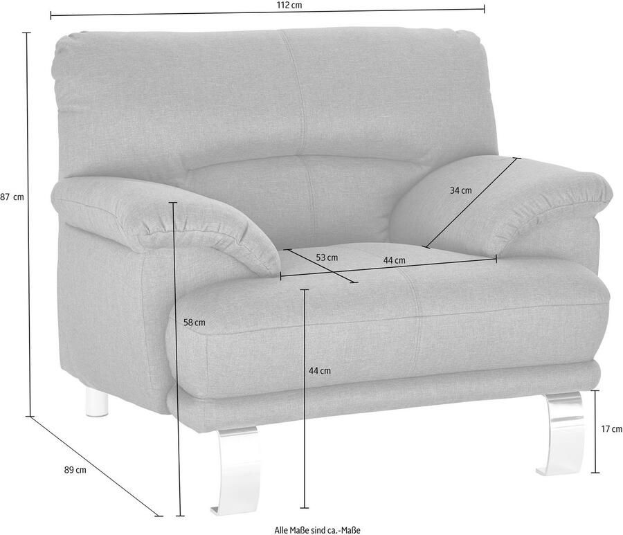 TRENDMANUFAKTUR Fauteuil Cecilia II loungestoel in Italiaans design (set) - Foto 2