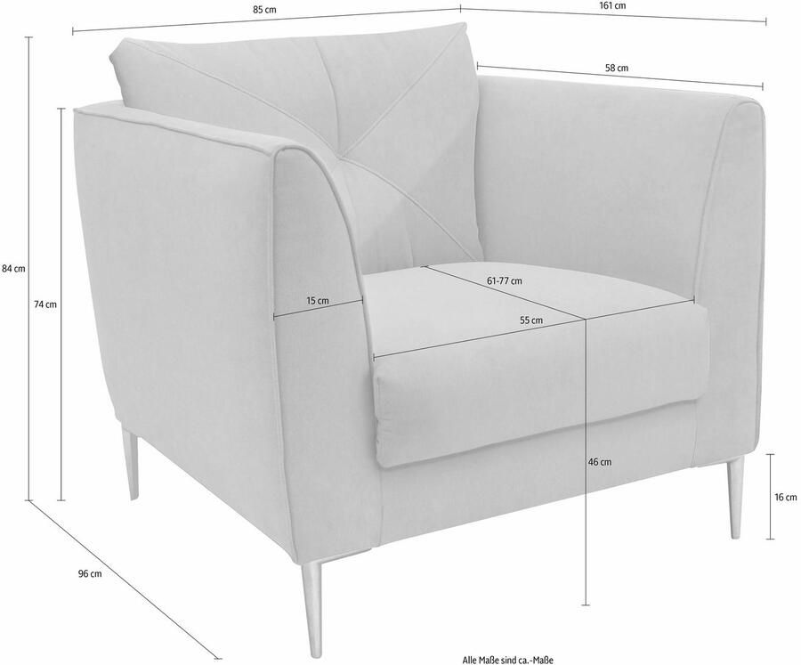 TRENDMANUFAKTUR Fauteuil Lille loungestoel - Foto 3