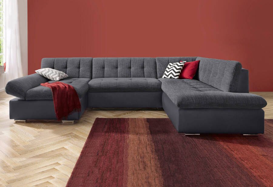 TRENDMANUFAKTUR Zithoek Reggae modern en comfortabel actuele materiaalcombinatie U-vorm - Foto 6