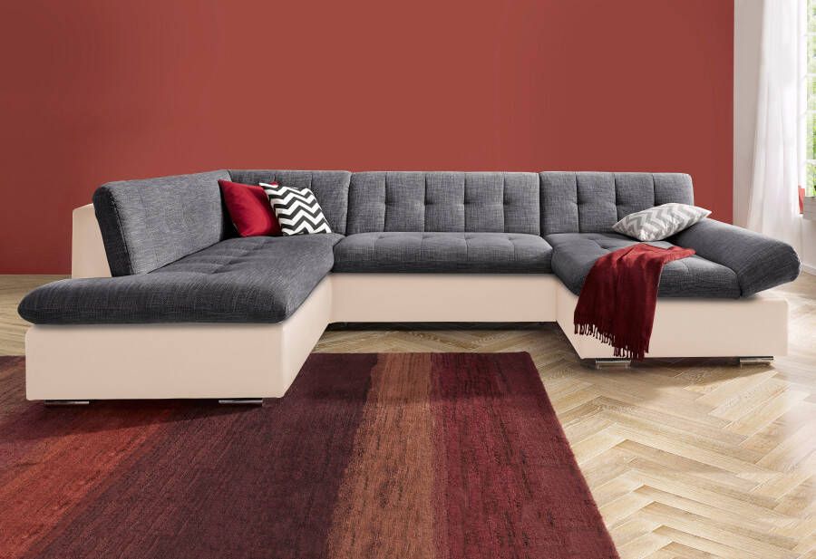 TRENDMANUFAKTUR Zithoek Reggae modern en comfortabel actuele materiaalcombinatie U-vorm - Foto 6