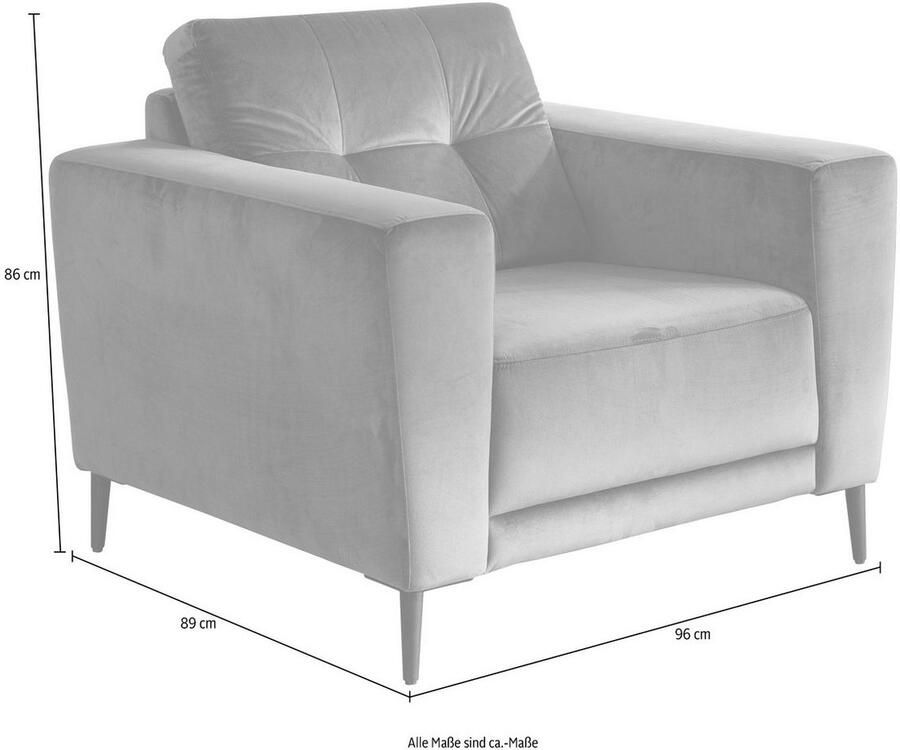 Trends by HG Fauteuil Barcelona met metalen voet vrij plaatsbaar - Foto 2