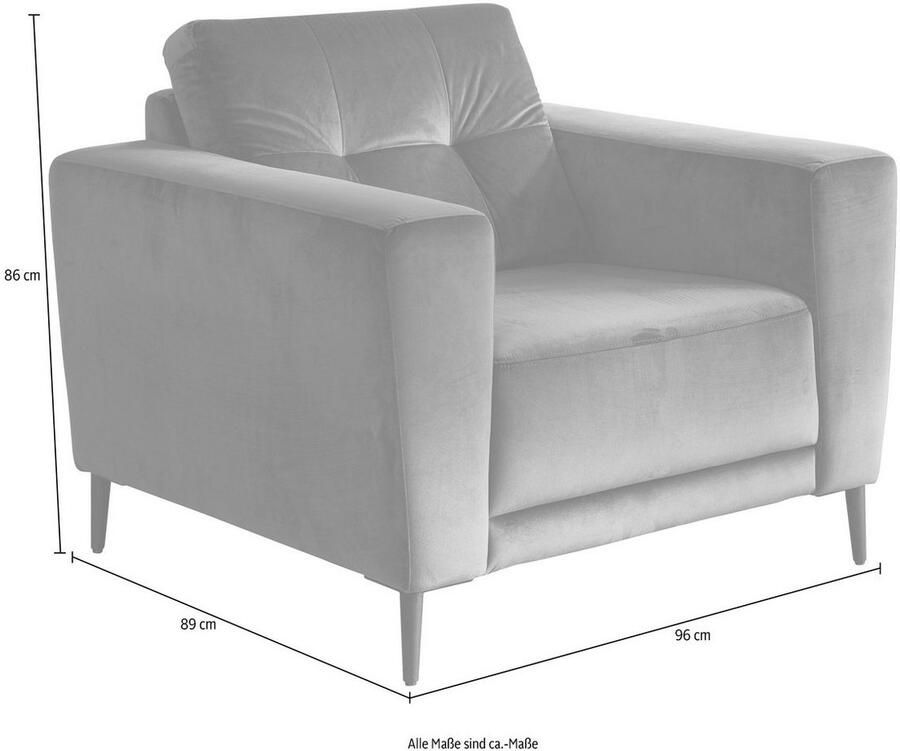 Trends by HG Fauteuil Barcelona met metalen voet vrij plaatsbaar - Foto 2