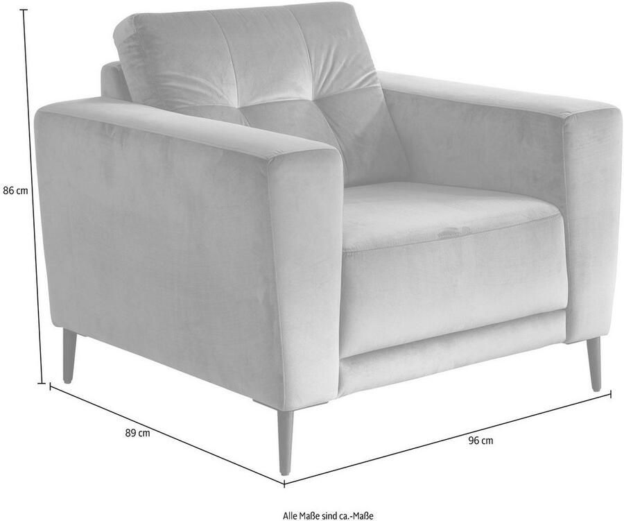 Trends by HG Fauteuil Barcelona met metalen voet vrij plaatsbaar - Foto 2