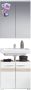 Trendteam smart living badkamer 2-delige set combinatie Set One 60 x 172 x 34 cm in corpus eiken San Remo light (Ref.) front wit hoogglans met veel opbergruimte - Thumbnail 2