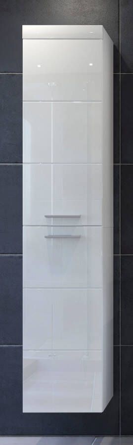 Trendteam smart living Devon Hoge kast voor de badkamer 35 x 170 x 33 cm wit hoogglans wit met veel opbergruimte - Foto 2