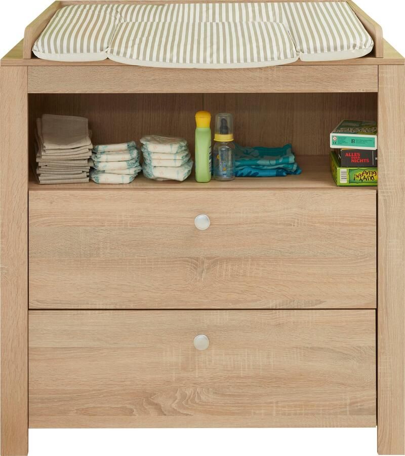 Trendteam smart living babykamer commode olivia 0 x 0 x 0 cm eiken ruw gezaagd licht met veel opbergruimte en royaal aankleedvlak - Foto 7