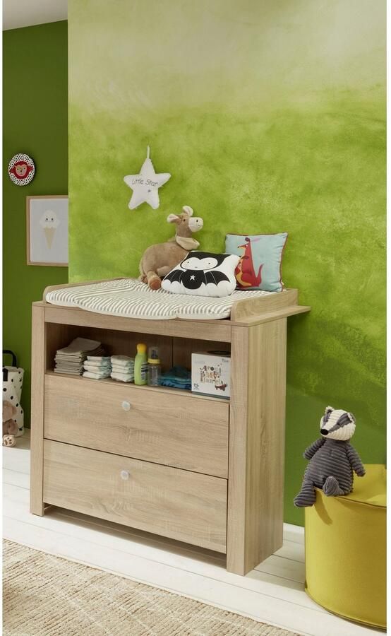 Trendteam smart living babykamer commode olivia 0 x 0 x 0 cm eiken ruw gezaagd licht met veel opbergruimte en royaal aankleedvlak - Foto 6