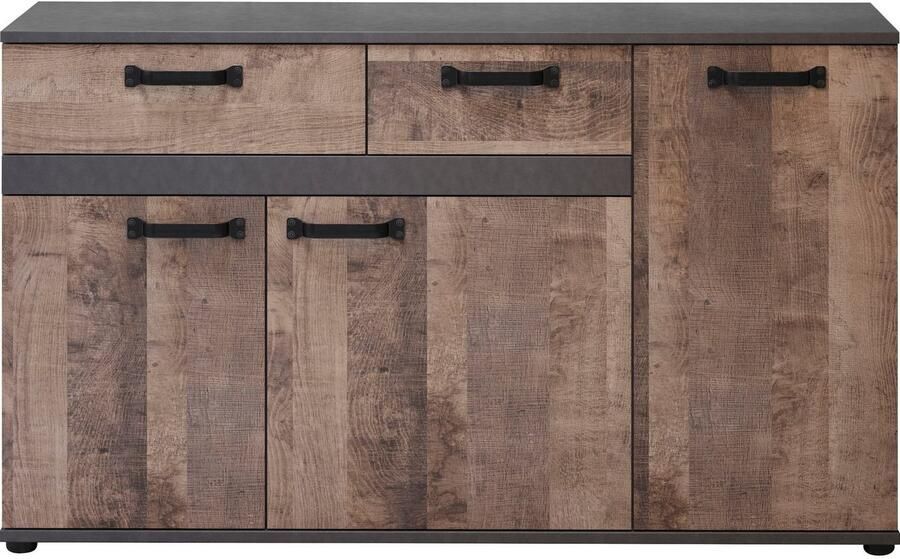 Trendteam Dressoir Stripe Rustieke commode met 2 lades en 7 vakken 142 41 83 cm - Foto 9