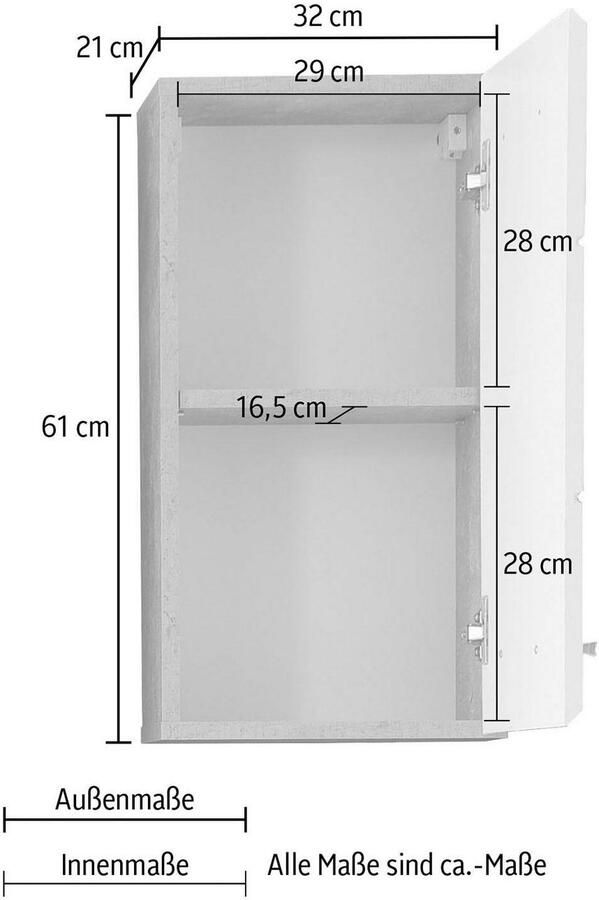 Hioshop NanoBad badkamerkast 1 deur betonsteen decor wit hoogglans. - Foto 6