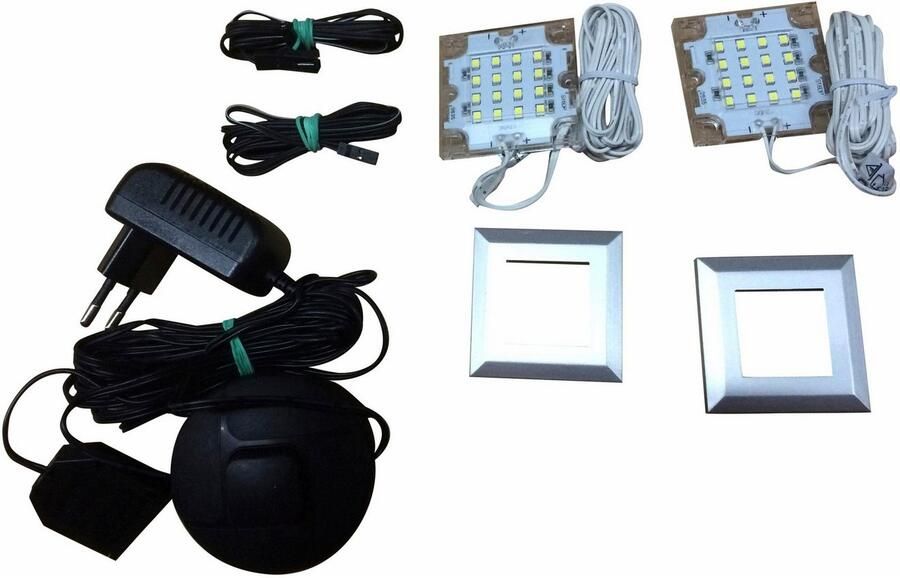 Trendteam Led-onderbouwverlichting LED onderbouwspots met koud-wit licht Met voetenschakelaar