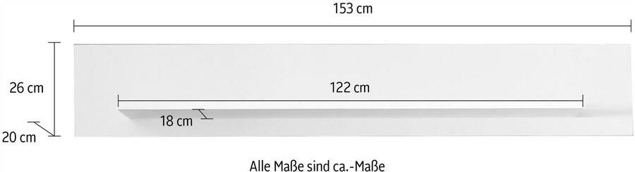 Trendteam Wandplank Taormina Tijdloos wandplank Afmetingen (B D H) 153 20 26 cm - Foto 4