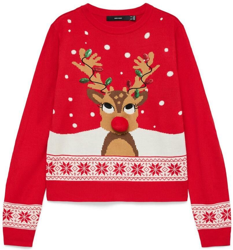 Vero Moda Kersttrui VMFROSTYDEER LS O-NECK PULL. XMAS BOX - Foto 1