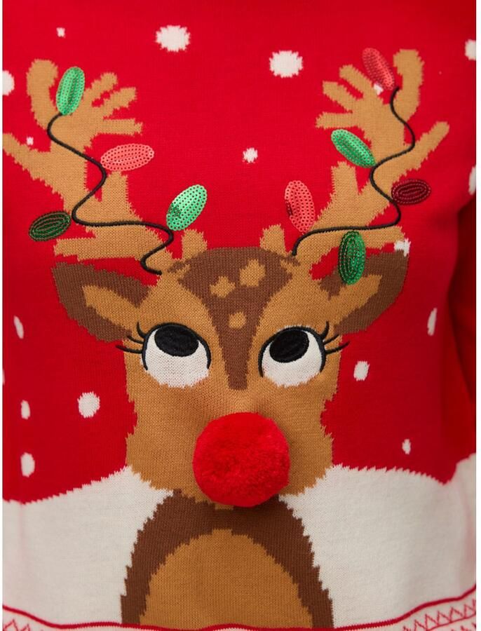 Vero Moda Kersttrui VMFROSTYDEER LS O-NECK PULL. XMAS BOX - Foto 2
