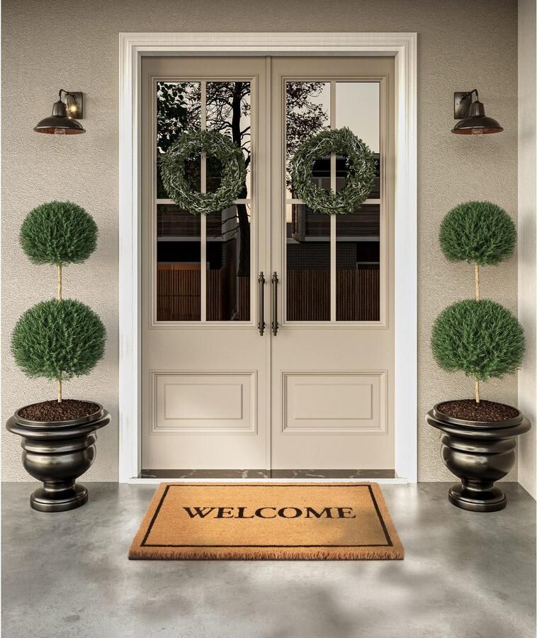 Villeroy & Boch 1856 Kokosmat voor binnen en beschutte buitenruimtes Antislip vuilvangermat natuurlijk Kokosmat Buiten Welkom Weerbestendig voor Hal Terras Entree 50x80cm - Foto 8