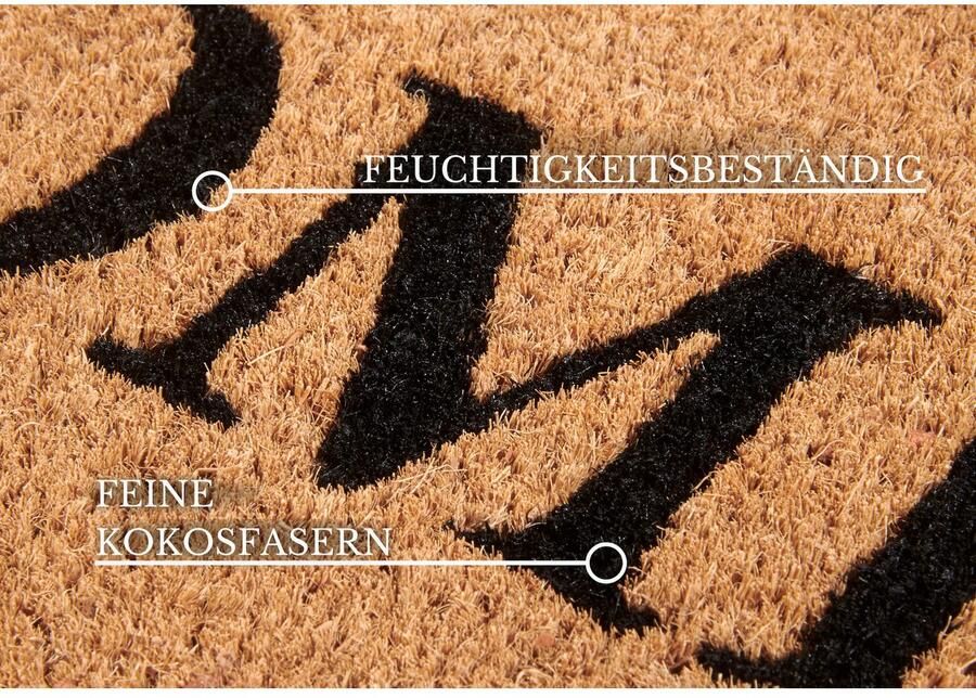 Villeroy & Boch 1856 Kokosmat voor binnen en beschutte buitenruimtes Antislip vuilvangermat natuurlijk Kokosmat Buiten Welkom Weerbestendig voor Hal Terras Entree 50x80cm - Foto 4