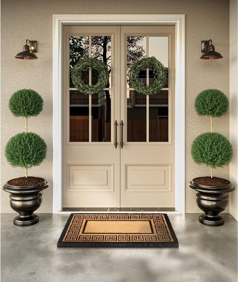 Villeroy & Boch 1856 Kokos Deurmat voor Binnen en Beschutte Buitenruimtes Antislip Vuilvanger Mat Natuurlijk Kokos Mat Buiten Ornament Weerbestendig voor Hal Terras Entree 50x80cm - Foto 8