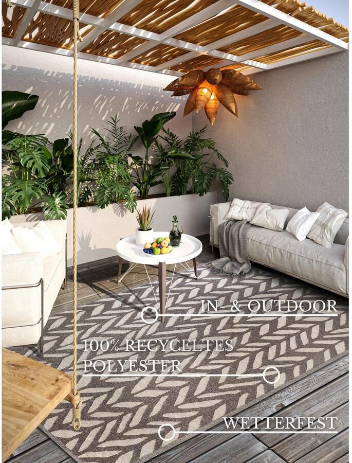 Villeroy & Boch Outdoorkleed Georgette In-& Outdoor Vlakweefsel weerbestendig Terras Balkon modern Trend - Foto 9