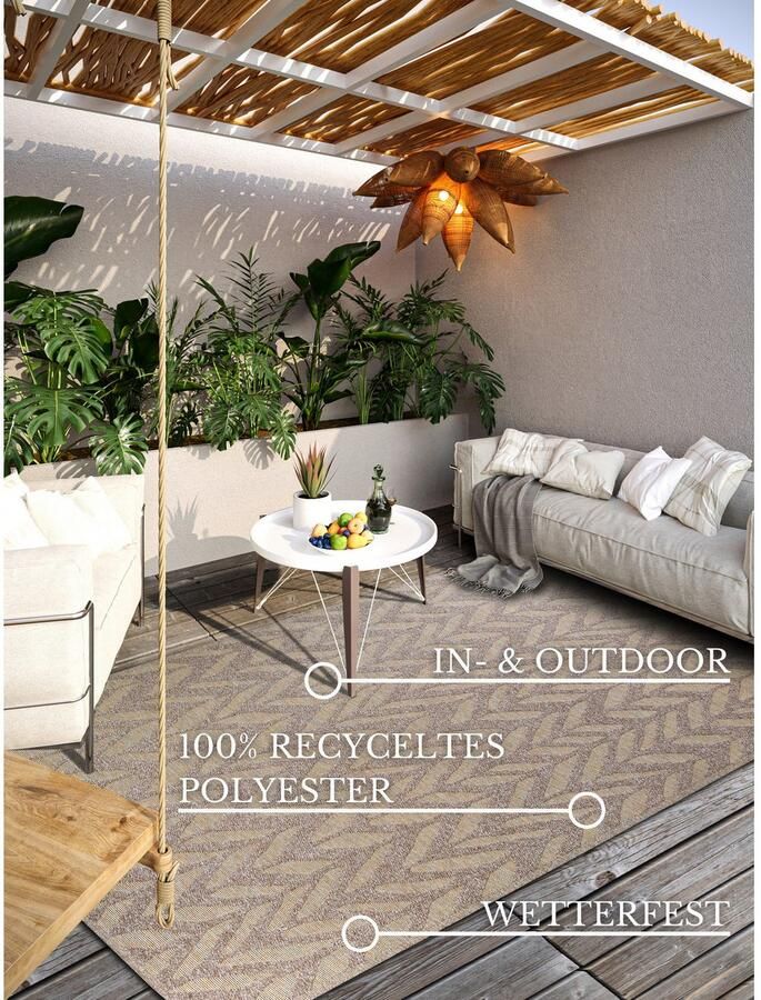 Villeroy & Boch Outdoorkleed Georgette In-& Outdoor Vlakweefsel weerbestendig Terras Balkon modern Trend - Foto 9