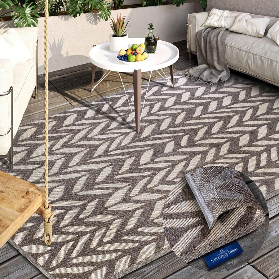 Villeroy & Boch Outdoorkleed Georgette In-& Outdoor Vlakweefsel weerbestendig Terras Balkon modern Trend