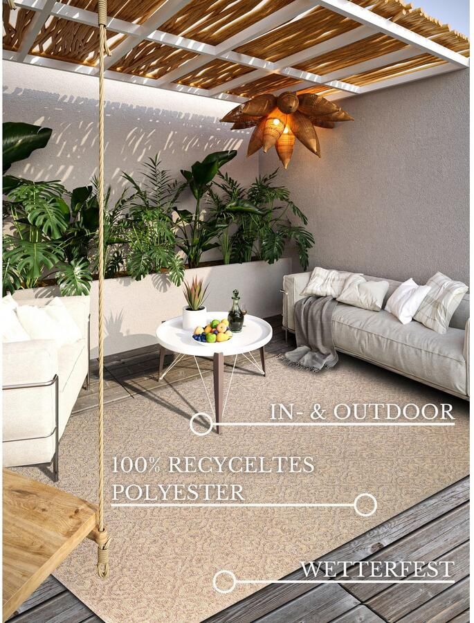 Villeroy & Boch Outdoorkleed Julie In-& Outdoor Vlakweefsel weerbestendig Terras Balkon modern Trend - Foto 9