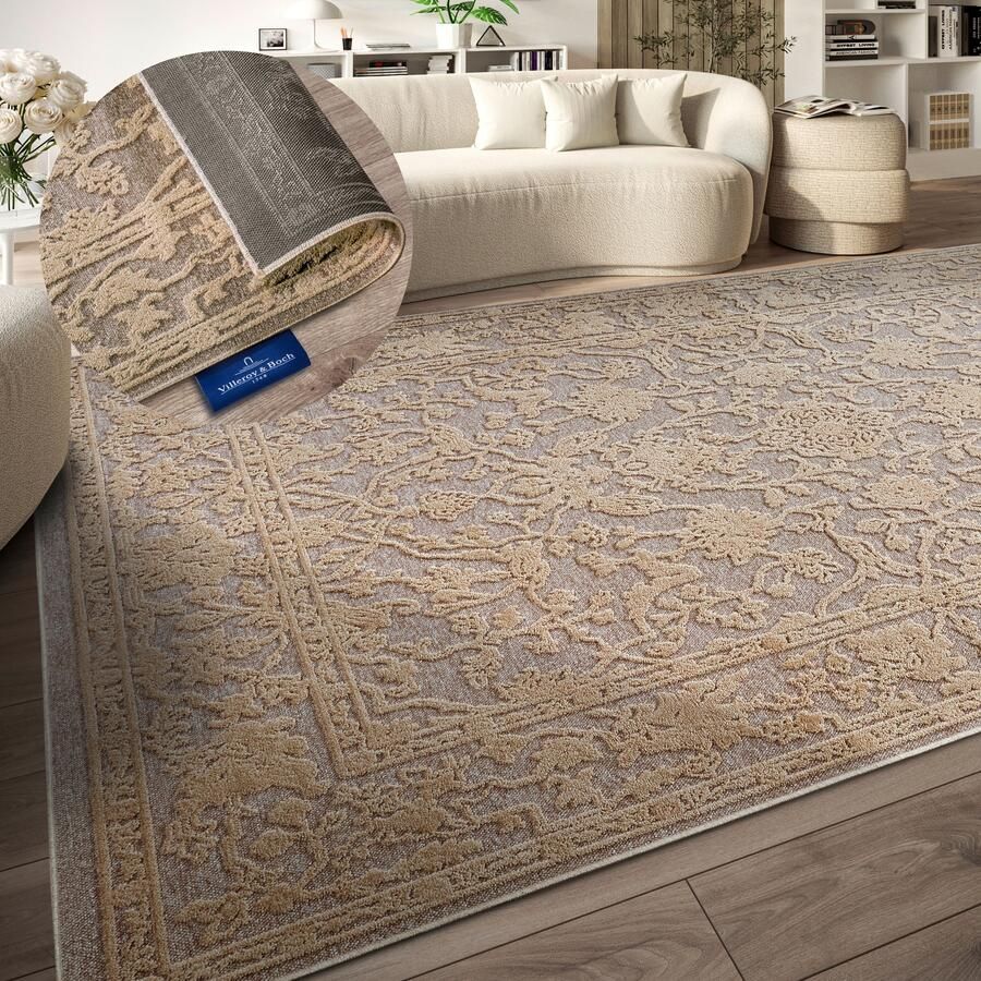 Villeroy & Boch Vloerkleed Ambroise Woonkamer slaapkamer modern hoog-laag effect gang - Foto 2