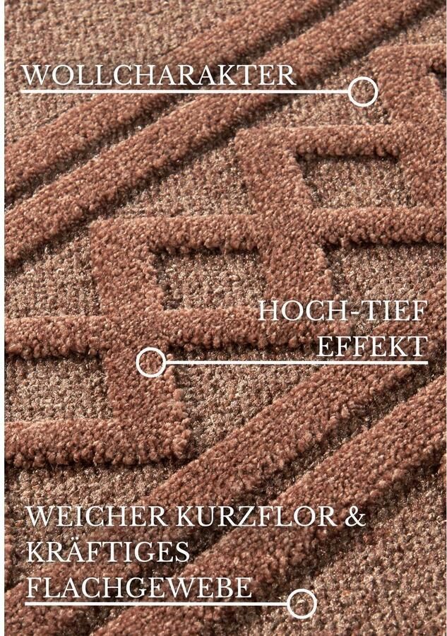 Villeroy & Boch Vloerkleed Catherine Woonkamer slaapkamer modern hoog-laag effect gang - Foto 9