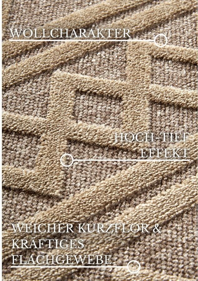 Villeroy & Boch Vloerkleed Catherine Woonkamer slaapkamer modern hoog-laag effect gang - Foto 9