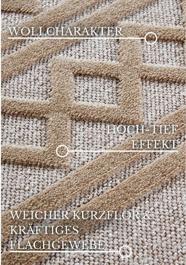 Villeroy & Boch Vloerkleed Catherine Woonkamer slaapkamer modern hoog-laag effect gang - Foto 9